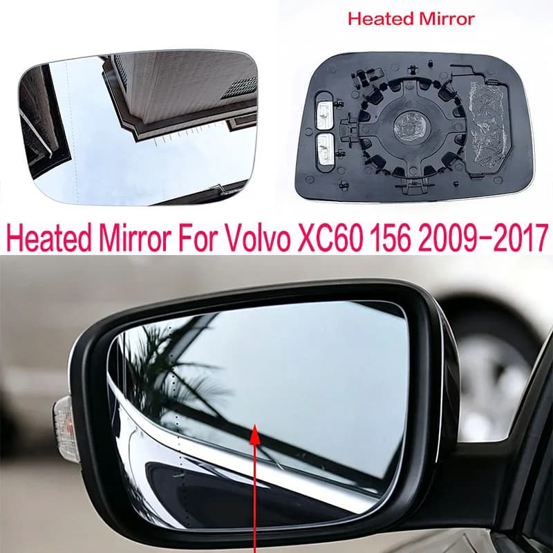 Side Rearview Mirror Lens For Volvo XC60 2009 - 2017 With Rearview Mirror Frame Lower Cover Rear Housing