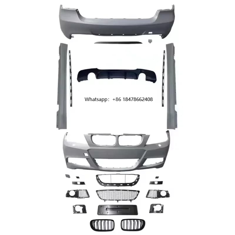 M-Tech Sport Body Kit for  E90 3 Series 2005-2012 330i 320i MT E91 Front Rear Bumper Diffuser Spoiler Part PP Body  Accessory