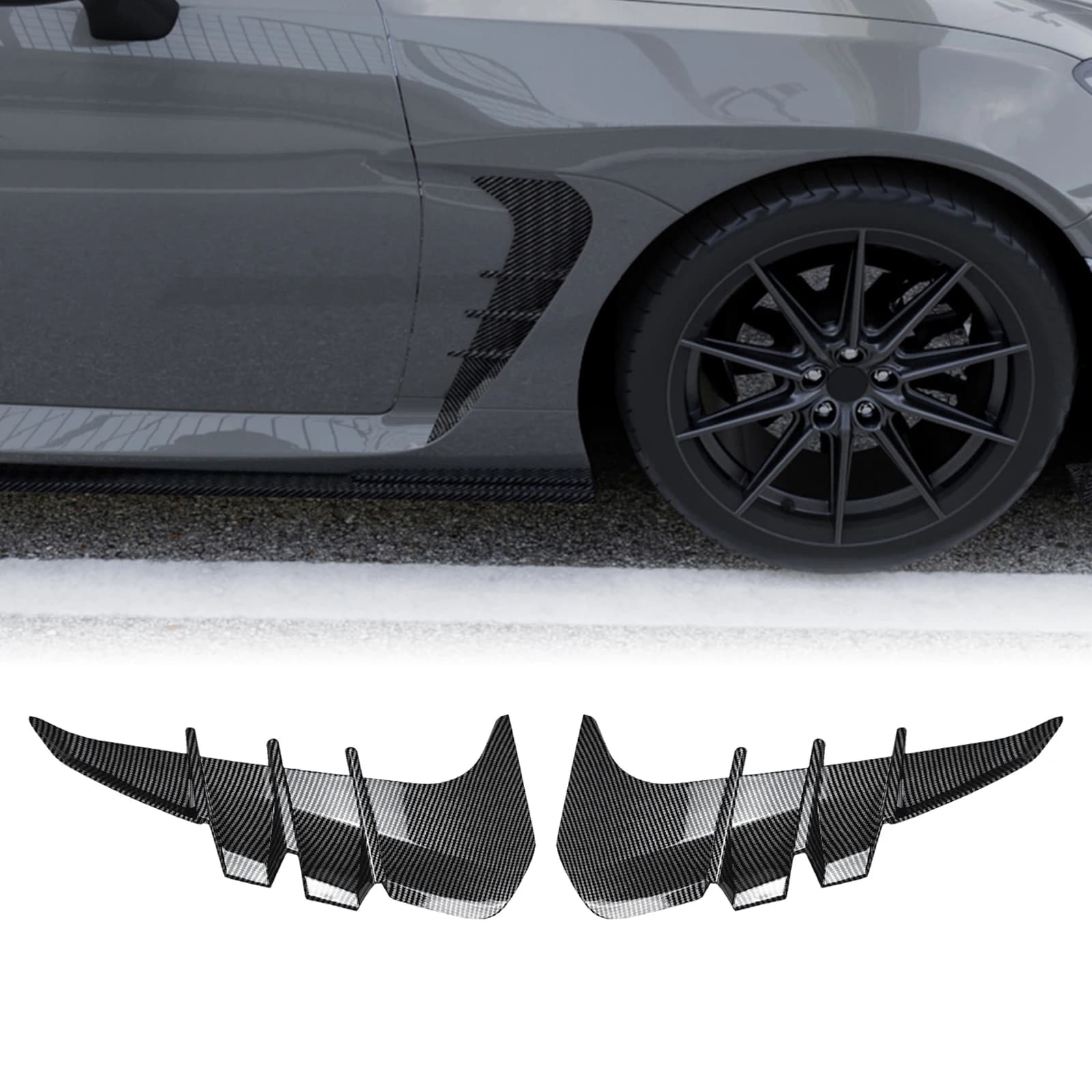 Front Wheel Side Fender Air Vent Trim For Toyota GR86 Subaru BRZ 2022-2026 Coupe 2-Door Intake Frame Cover Canards Spoiler Fins