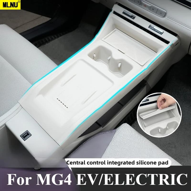 Integrated Center Console Silicone Pad For MG 4 EV/ELECTRIC Accessories 2025/2024-Friendly Silicone,Scratch-Resistant 2022-2023