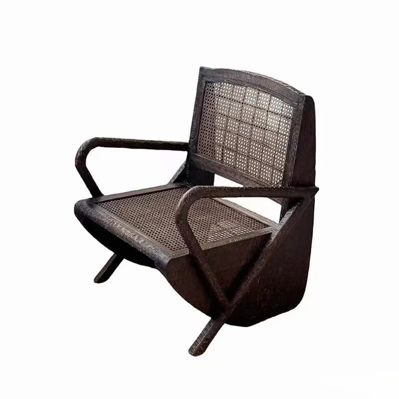 Single medieval leisure chair solid wood balcony sofa chair furniture