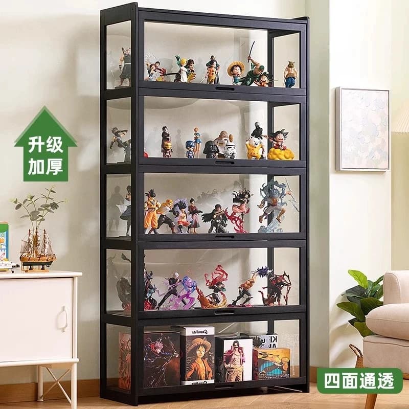 【Hot】Display Cabinet Bookshelf Organizers Cabinets Books Storage Living Room Cabinets Furniture Shelve Muebles Vitrina Gabinete