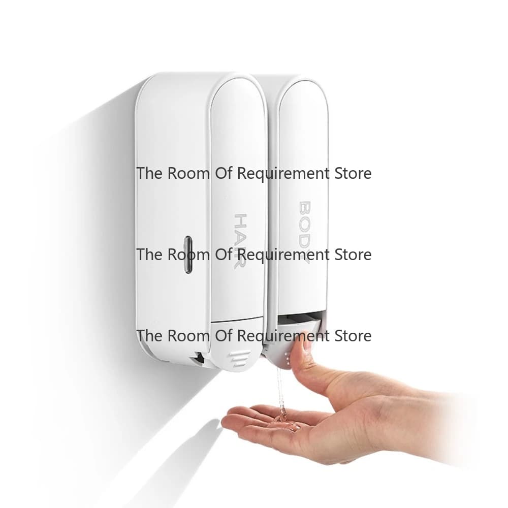Modern Manufacturer Wall Mount Hotel Bathroom Soap Dispenser Set, 2 in 1 Double Soap Dispenser