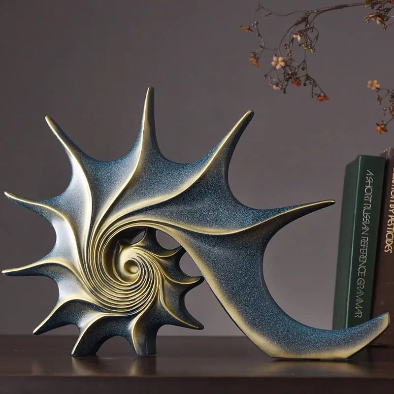 Conch ornament for office, living room, or wine cabinet tabletop, modern home decor and craft