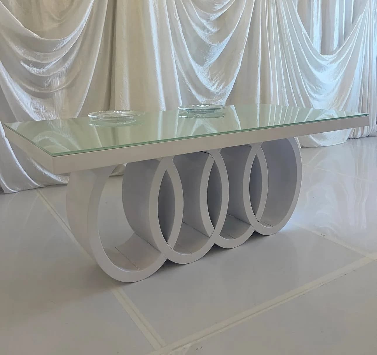 Wedding Supplier Selling Hotel Dining Table 10 Seat Stainless Steel Table for Outdoor Event