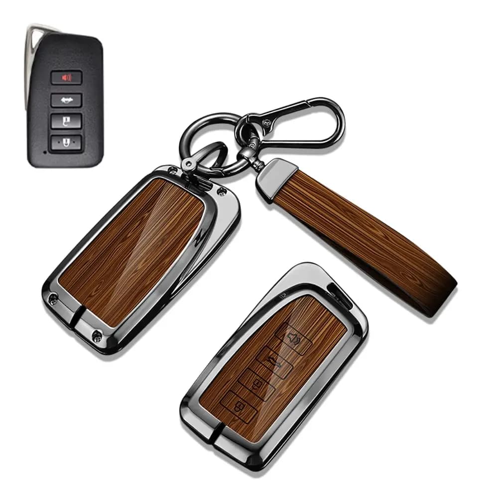 Alloy Leather Car Remote Key Case Cover Shell for Lexus ES is GS NX LS RX RC 300h 350 200t 250 300 F 450h 460 600h