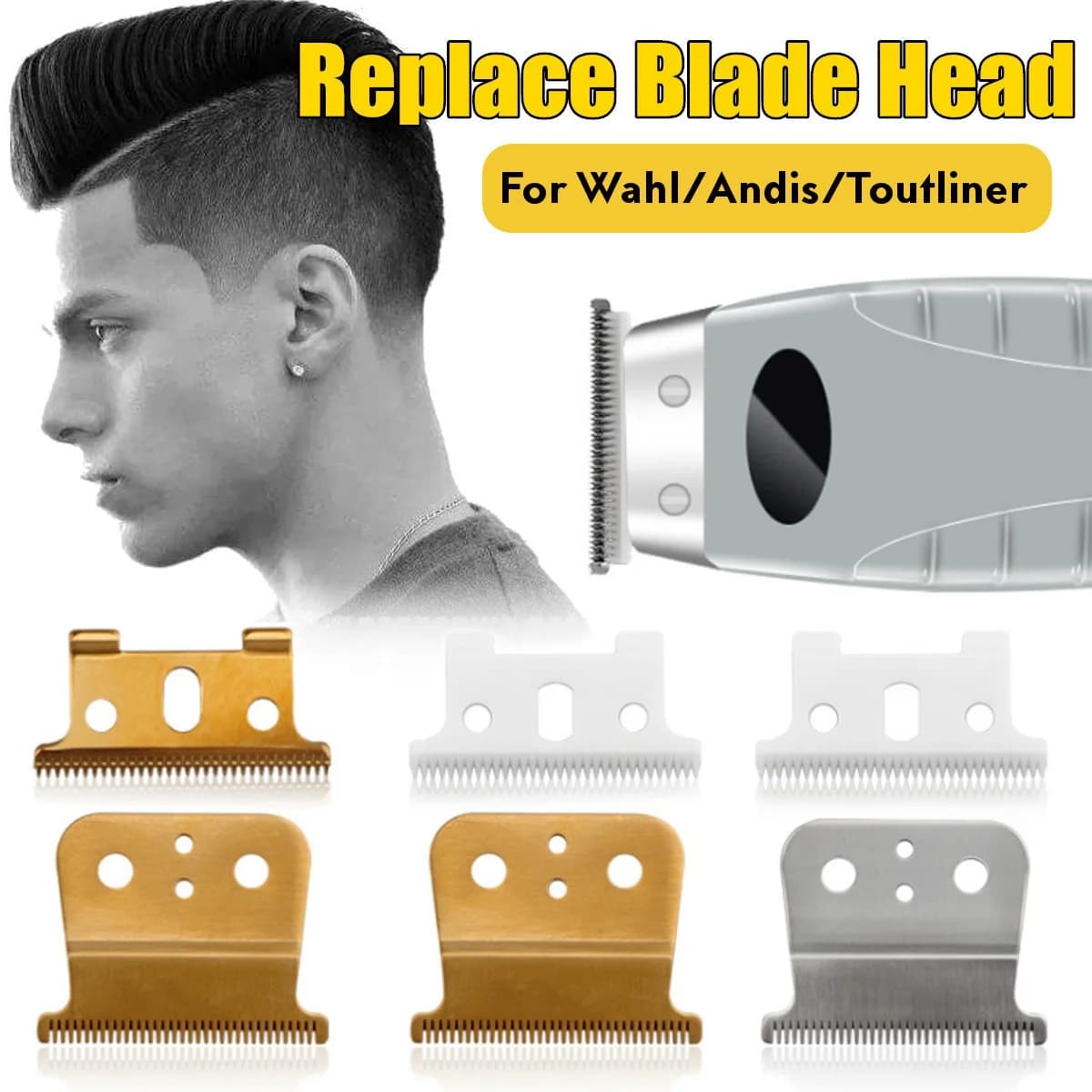 Trimmer Blade Head Cutter Head Replacement For Andis D8 Hair Clipper Cutting Haircut Machine