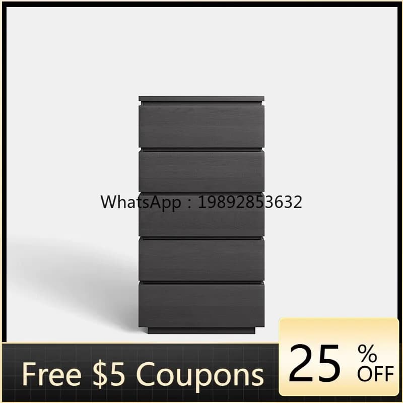 LYY Italian Minimalist Five-Drawer Chest of Drawers Nordic Style Bedroom Storage Modern Simple Living Room Entryway Side Storage