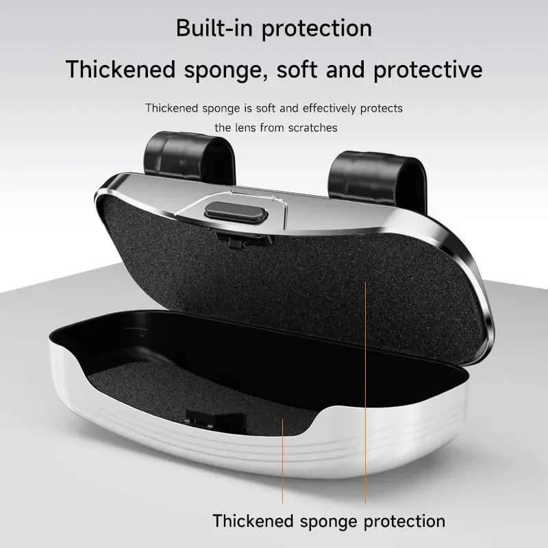 Non‑Drill Sunglasses Box For BYD Dolphin Seal Atto3 Han Tang Song Yuan BYD Logo Sun‑Visor Mount Multifunctional Glasses Storage