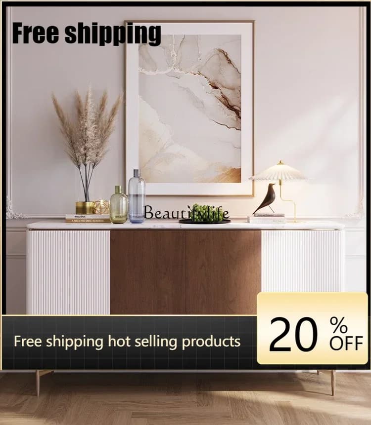 X4 Light luxury Italian locker Modern living room Highgrade supercrystalline stone entrance cabinet