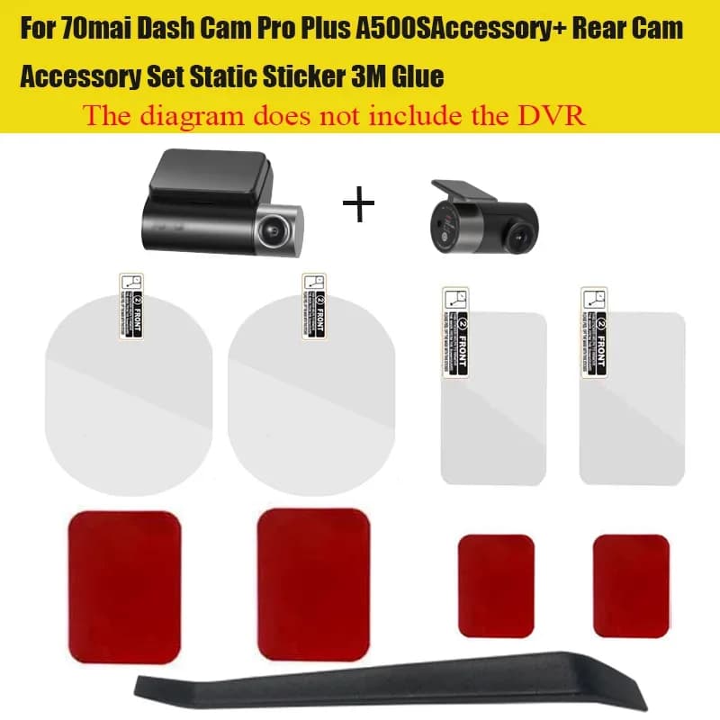 For 70mai Dash Cam Pro Plus A500S Accessory+  Rear Cam Accessory Set Static Sticker Glue ,Car DVR special accessories