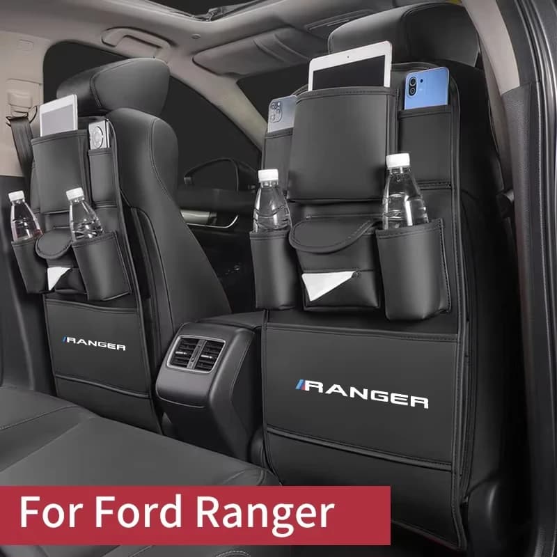 For Ford Ranger T9 XL XLT Car Seat Anti Kick Pad Leather Seat Back Organizer Anti Scratch Protector Pads