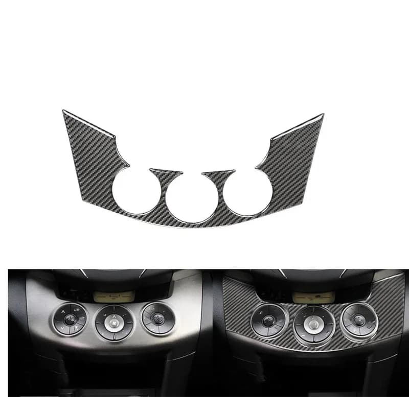 Car Center Console Switch Panel Trim Carbon Fiber Cover Frame Fit for Toyota for RAV4 2006 2007 2008-2012