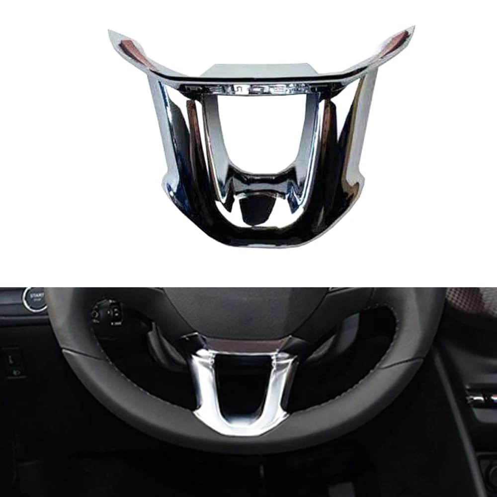 Car Steering Wheel Decoration Panel Cover Trim Sticker Fit for Peugeot 2008 208 2014 - 2018 Chrome Auto Styling