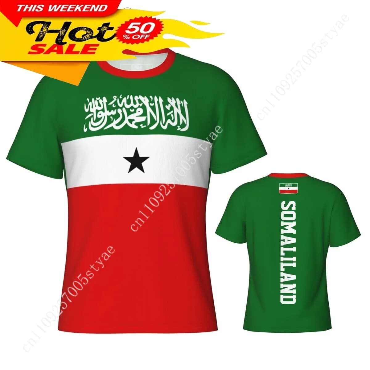 Somaliland Flag Tshirt Men Tees 3D Sports Jersey Fashion Soccer Clothes Football Fans Gift Patriotic T-shirt Casual T Shirt