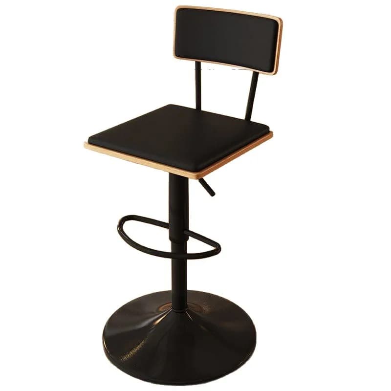 Bar chair Solid wood household liftable swivel chair Light luxury front desk bar chair
