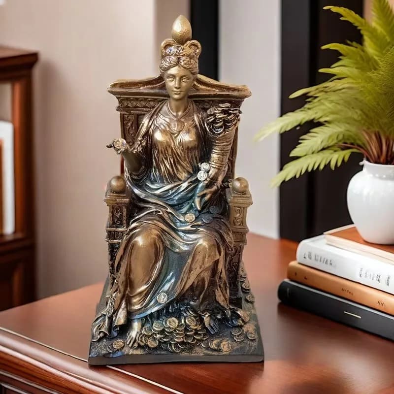 New Statue Of Wealth Mythology Goddess Greek Vintage Copper Maria Statue Christmas Decorations Ornaments Home Lucky Gift Ideas
