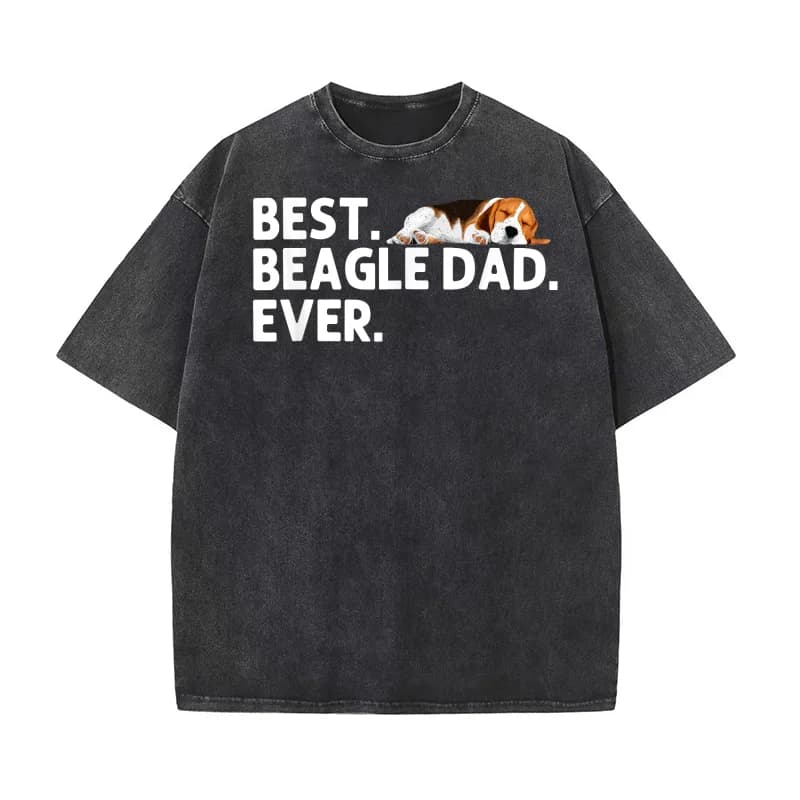 Best Beagle Dad Art For Men Father Beagle Dog Beagle Lover T-shirt Men's Tee Shirt Short Sleeve Male Clothes Fashion