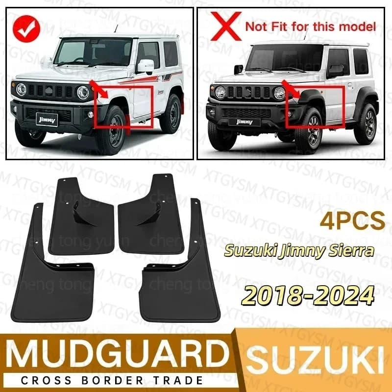 Mudflap For Suzuki Jimny Sierra JB64W JB74W 2018 2019 2020 2021 2022 2023 2024 Fender Mud Guard Splash Flaps Mudguard Accessorie