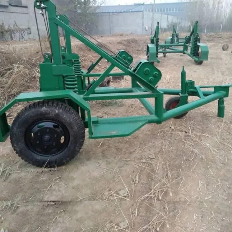 Steel wire cable pay-off truck, retractable cable trailer 8T lightweight mechanical cable trailer
