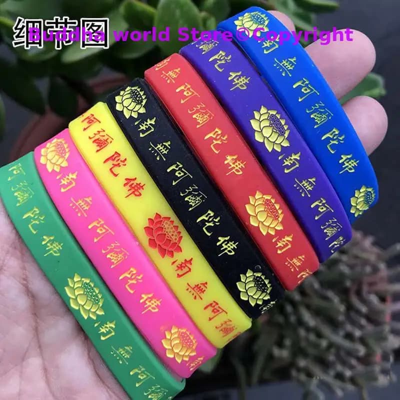 7PCS Asia Thailand Tibet Greco-Buddhist efficacious Namo Amitabha safety buddha Bracelet Amulet bless healthy bring good luck