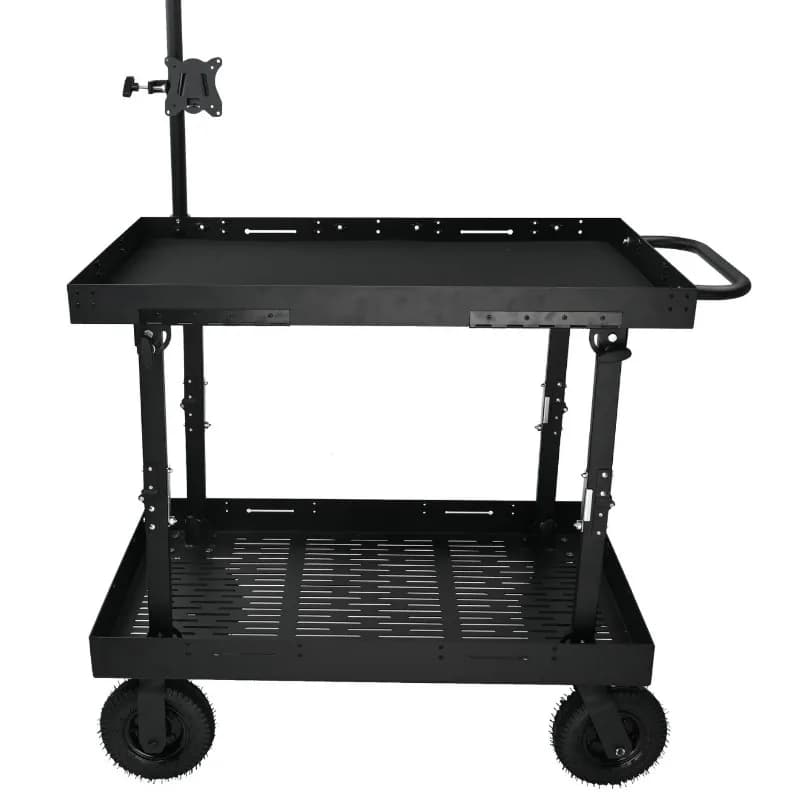 Video car, film and television shelves, photographic equipment trolley, monitor car, crew car
