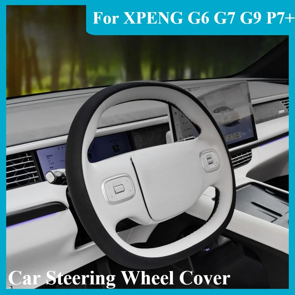 For XPENG G6 G7 G9 P7+ Car Steering Wheel Cover Liquid Silicone All Season Universal Non-slip Car Interior Accessories
