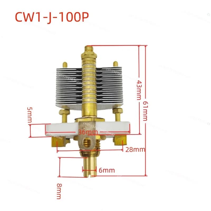 CW1-J50P/G100P High Frequency High Precision Ceramic Large Distance Air Single Variable Capacitor