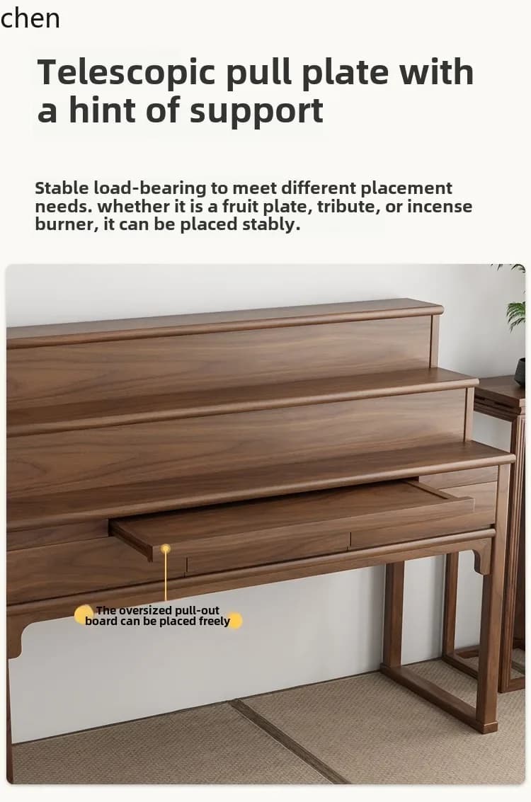 TQH table case household solid wood three-layer Buddhist platform, central hall Buddhist table Buddhist hall offering platform