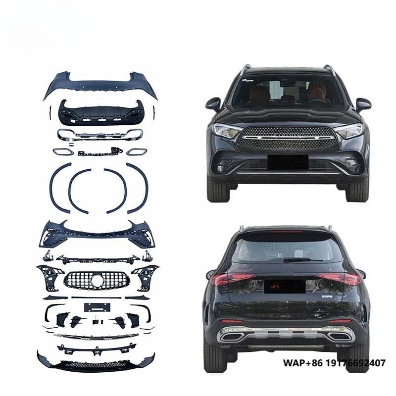 CLY Car Bumper for Mercedes Benz GLC W254 Upgrade Sport Body Kit Front Bumper Grille Rear Bumper Fender Flare 2023-2024