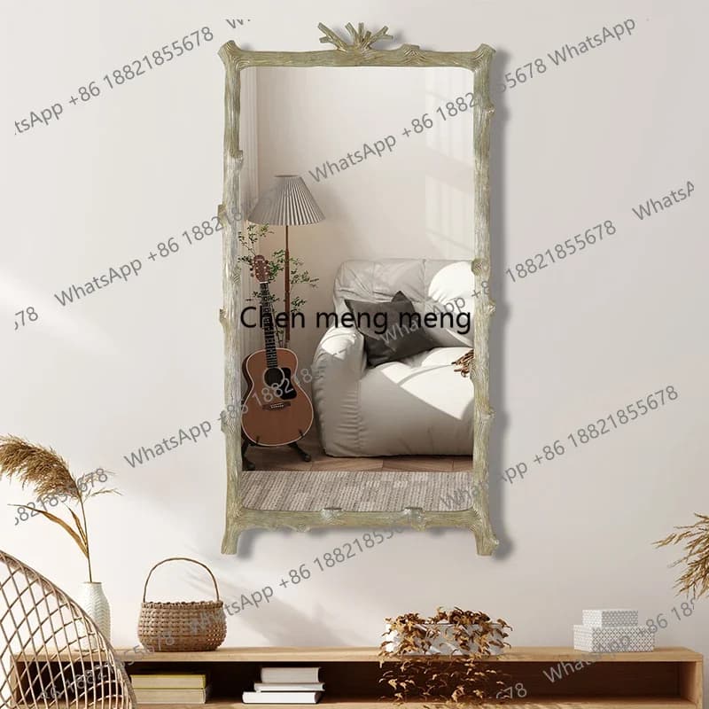 French Vintage Style Mirror for Home Use, Homestay, Entrance Wall Hanging Decoration, Bathroom Mirror, Washing Mirror