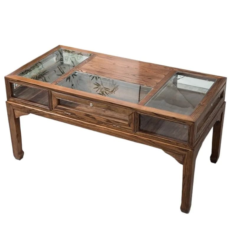 Retro jade Wenwan Zhongdao display cabinet tea leaves