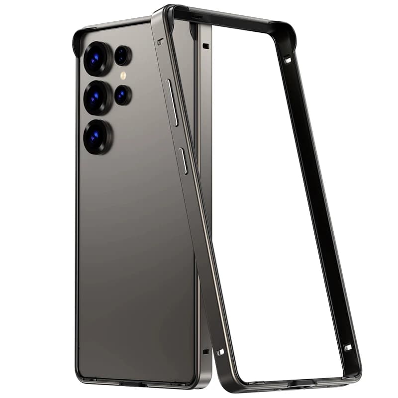 Aluminium Alloy Bumper Case for Samsung Galaxy S25 S26 Ultra S24+ S26Ultra Soft TPU Metal Frame Shockproof Corners Phone Cover