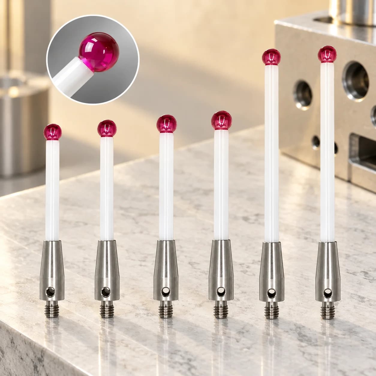 1PC M4 Ruby Ceramic Stylus A-5000-3709 A-5000-3712 Probe Measuring Needle CNC Touch Probe Stylus