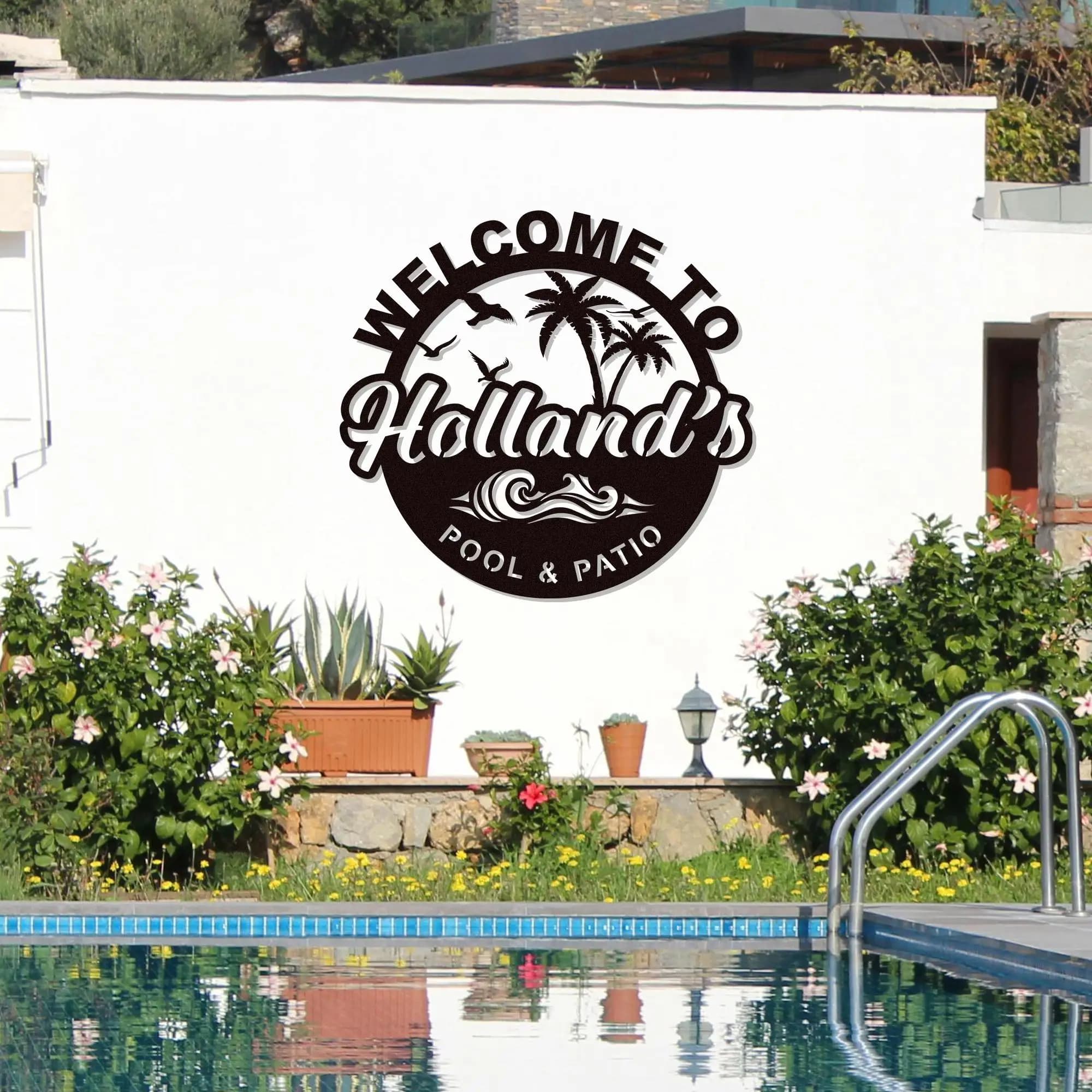 Personalized Backyard Metal Sign Custom Backyard Oasis Sign Outdoor Camping Sign Patio Decor Metal Outdoor Sign Outdoor Wall
