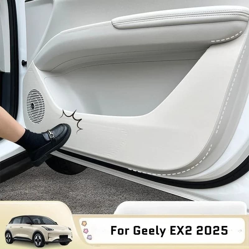 For Geely EX2 2025 pu leather Car Door Anti-kick Pad Front Rear Door Protective Pad Interior Car Modification Auto Accessories
