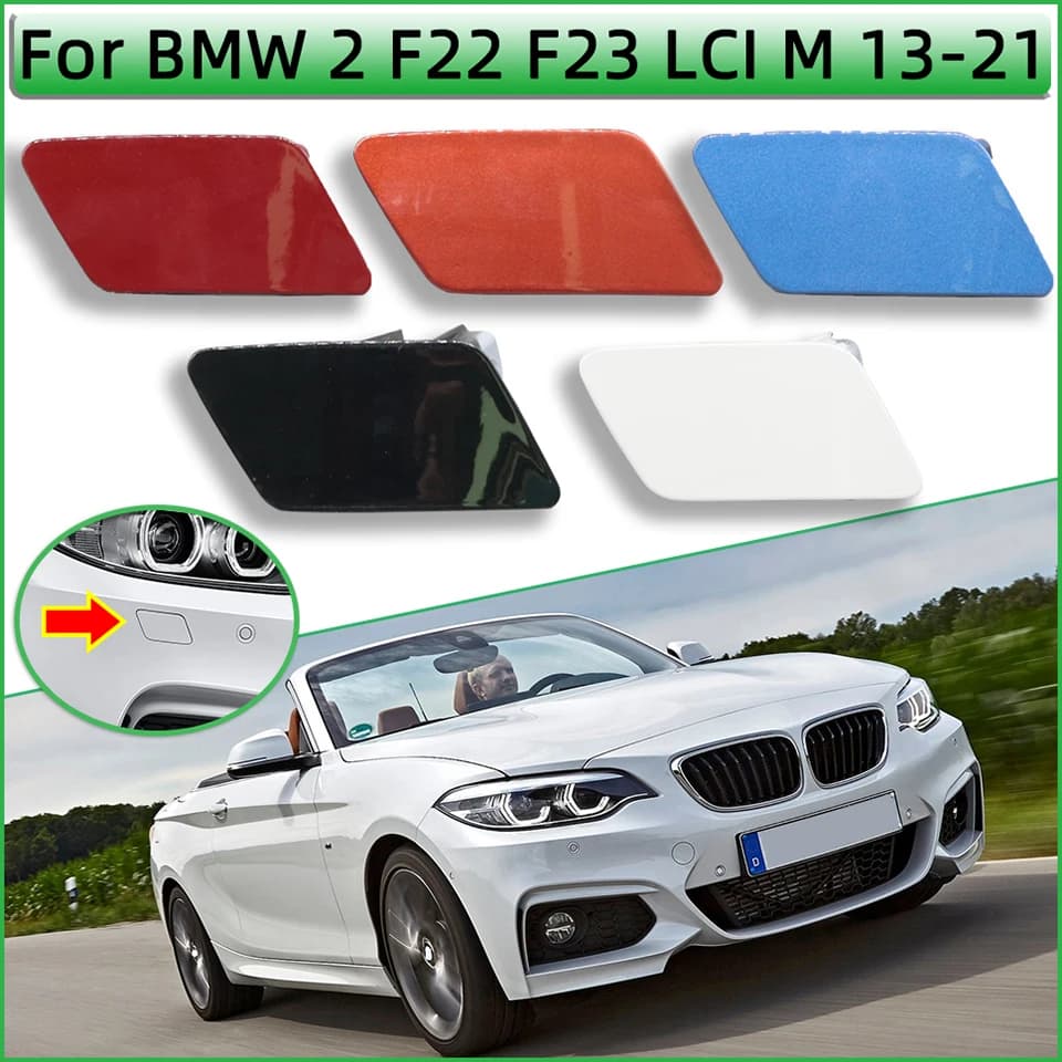 Car Parts For BMW 2 Series F22 Coupe F23 Convertible LCI M 218 220 225 228 230 2013-2021 Headlight Washer Nozzle Cover Cap Shell