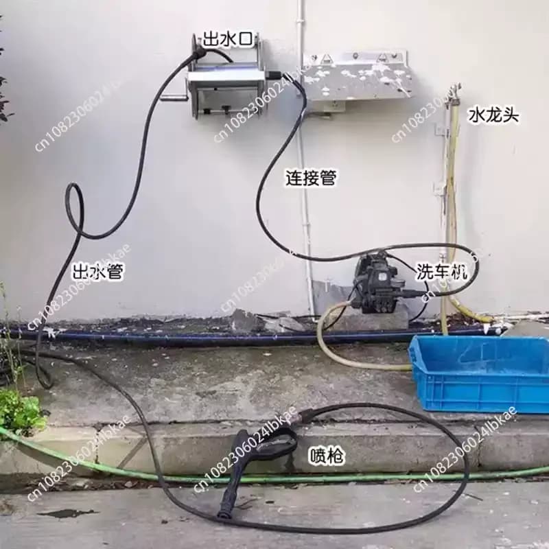 for Water Pipe Rack Explosion-proof Steel Wire Water Pipe Storage Car Household Cleaning Bot Manipulation Car Pump Water  1pc