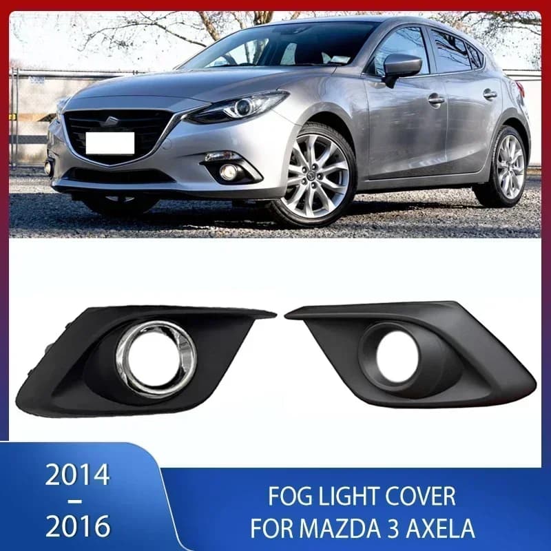 Front Bumper Fog Light Cover Frame Grille Lamp Hoods For Mazda 3 Axela 2014 2015 2016 Car Accessories BKD1-50-C21 BJE1-50-C21A