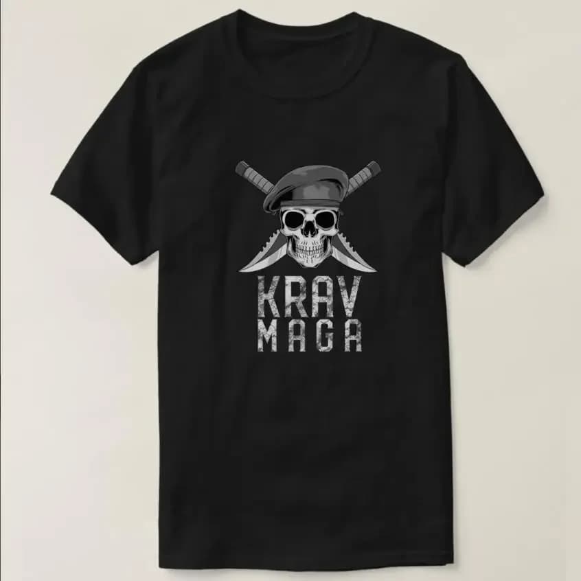Krav Maga Fighting - Military Skull Men T-Shirt Short Sleeve Casual Cotton O-Neck Summer Mens T Shirts