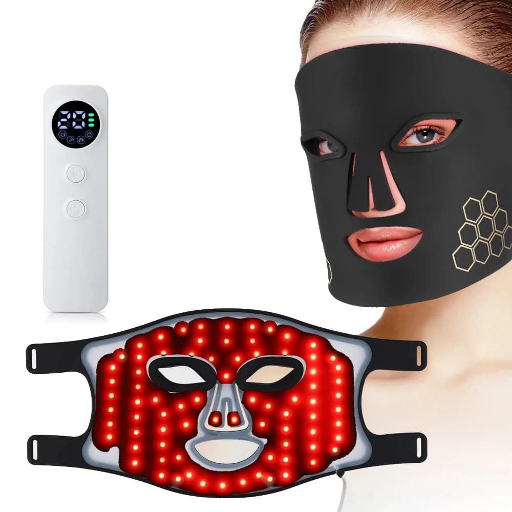Silicone 4-Color LED Light Therapy Mask Anti-Wrinkle Photon Facial Beauty Device