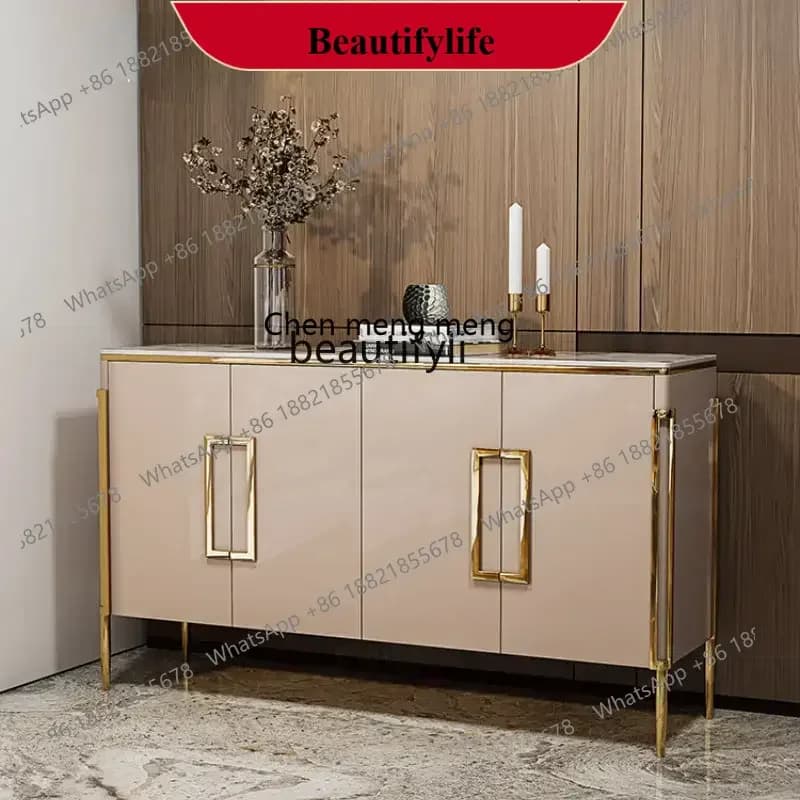 D178 Y yj Light Luxury Home Entrance Cabinet Modern Minimalist Restaurant American Sideboard Cabinet Storage Cabinet