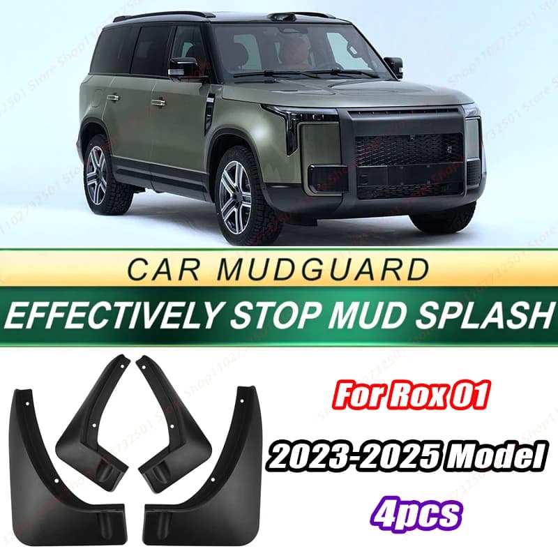 For Rox 01 2023-2025 Model 4PCS Front Rear Mud Flaps Splash Guards Fender Mudguards Auto Accessories