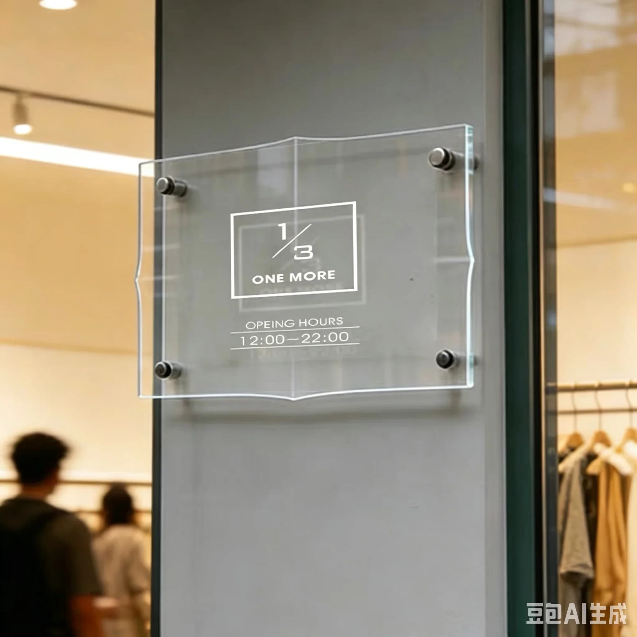 Modern Transparent Acrylic Signboard Customize Shape Business Logo Instagram Slogan For Company Shop Store Hotel Beauty Salon