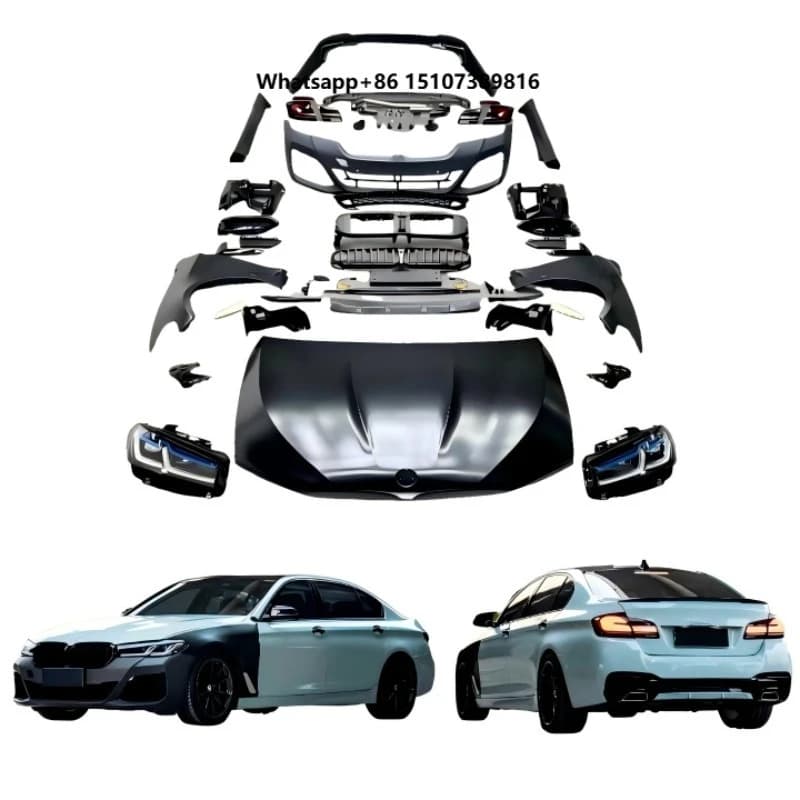 New for 5 Series F10/F18 G30 MT Style Front/Rear Bumper Bolt-On Modification & Upgrade Package Universal Fitment 1 Year Warranty