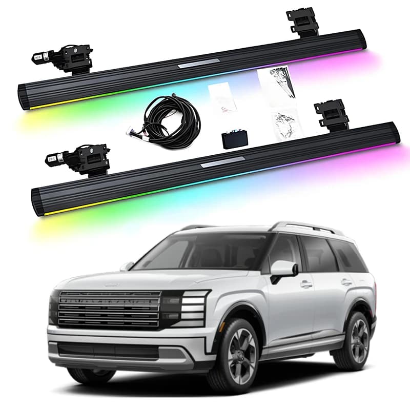 Automatic Electric Power Neon LED Light Side Step Running Board For Hyundai Palisade 2026