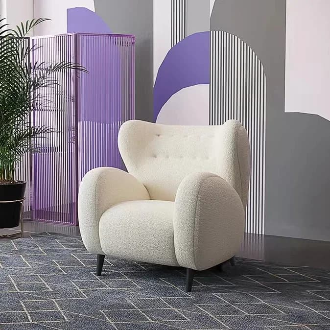 l # Modern Leisure Chair Design Solid Wood Frame Relaxing Sofa Chair Velvet Living Room Accent Chairs