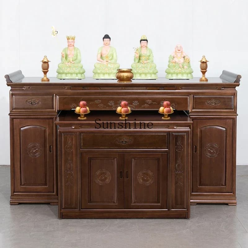 Gongtai table Solid wood household shrine New Chinese shrine cabinet  FT