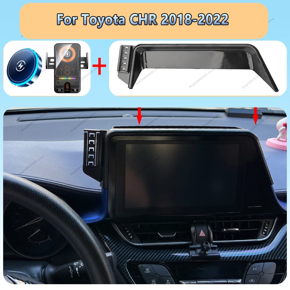 For Toyota C HR CHR 2018-2022 Magnetic Wireless Car Charger Air Vent Phone Holder Stand Fast Charging Cellphone Bracket