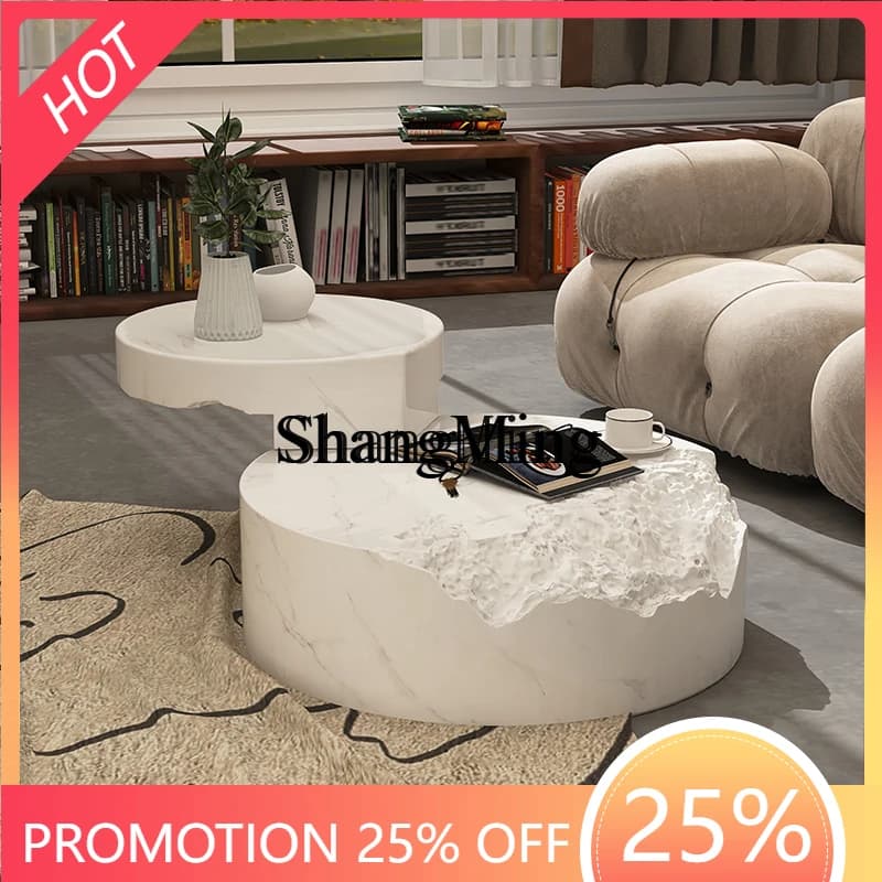 FG good-looking small apartment Internet celebrity coffee table Italian light luxury modern simple high and low tea table